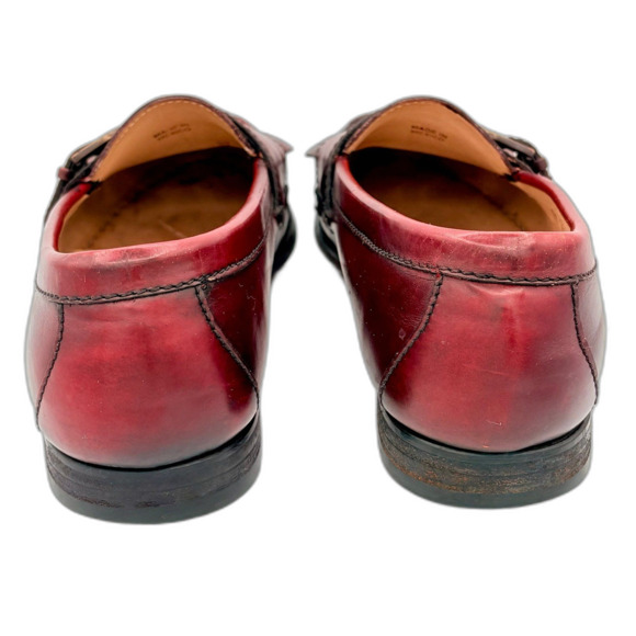 Cole Haan Burgundy Leather Kiltie Monk Strap w Buckle Loafers Men’s size 8.5 D